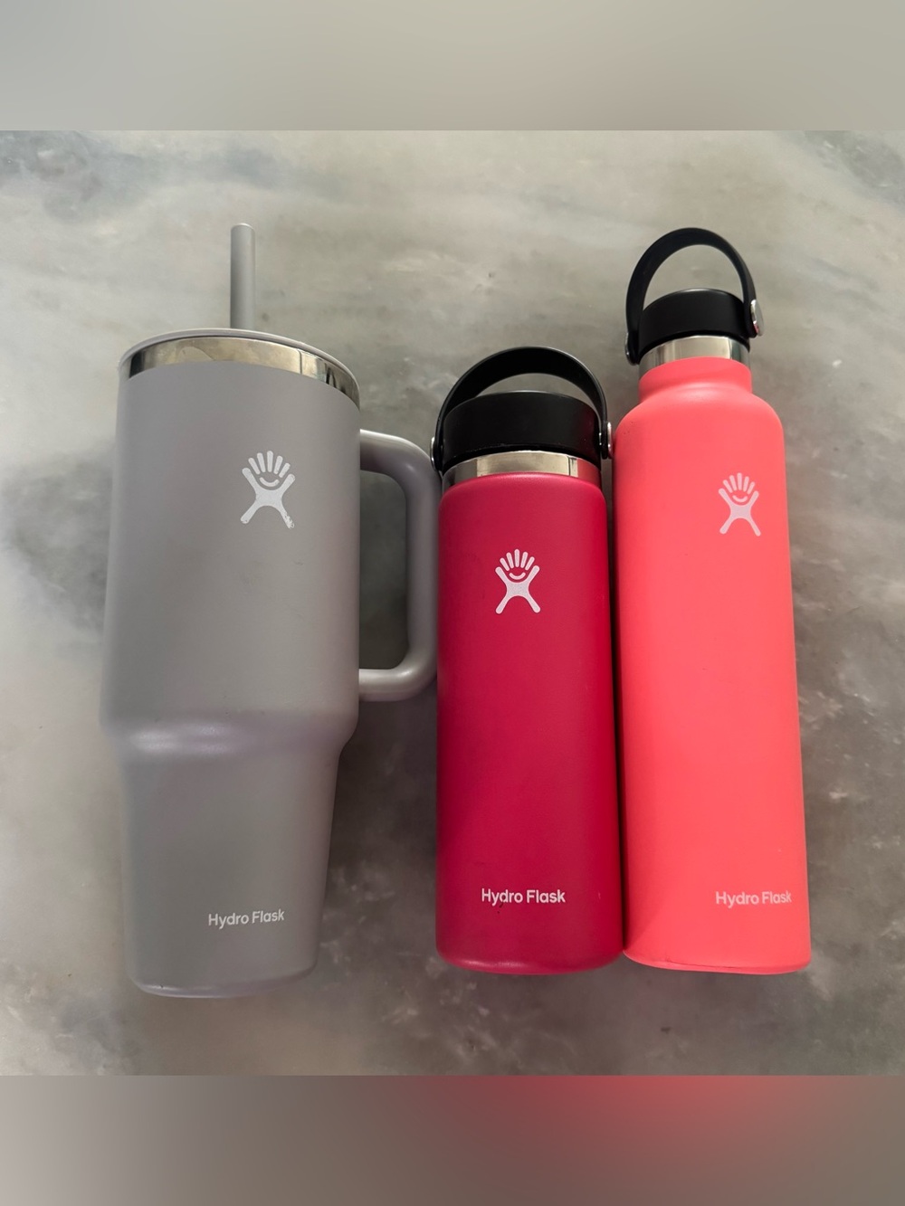 Hydro Flask Bundle of 3 Travel Tumbler, Wide Mouth Water Tumbler